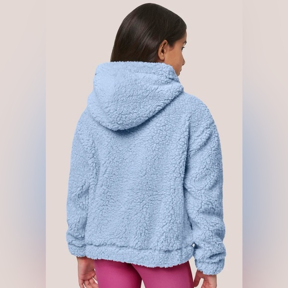 MONDETTA Girls Long Sleeve Sherpa Half Zip Pull Over - Picture 2 of 5